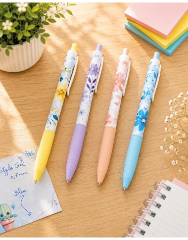 Stylo Gel fleurie